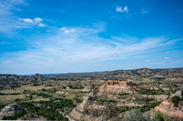 Overlook of Painted Canyon of the Theodore Roosevelt National Park, North Dakota, USA
