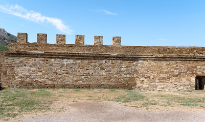 ancient historic Genoese castle or fortress