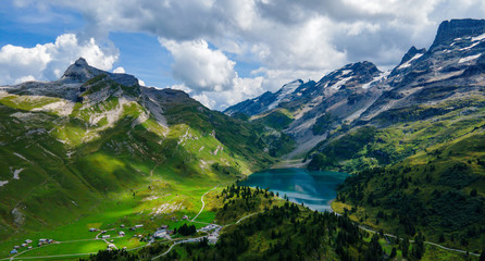 Naklejka na ściany i meble Amazing nature of Switzerland in the Swiss Alps - travel photography