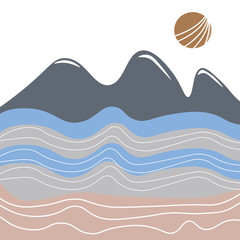 unique landscape background design vector illustration