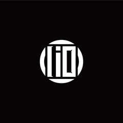 I O initial logo modern isolated with circle template