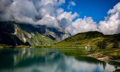 Naklejka na ściany i meble Amazing Switzerland - Mountain Lake Truebsee - travel photography