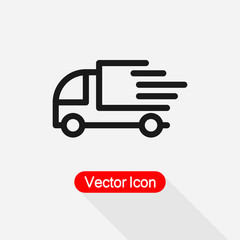 Track Delivery Icon, Bus Delivery Icon Vector Illustration Eps10