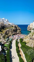 Italy Polignano Pulia rock beach summer landscape mediterranean