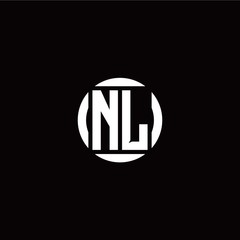 N L initial logo modern isolated with circle template