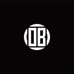O B initial logo modern isolated with circle template