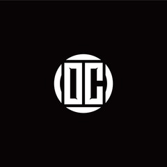 O C initial logo modern isolated with circle template