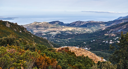 Fototapeta na wymiar corsica landscape, france island