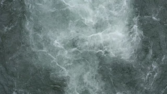 river rapids top view of crystal clear water