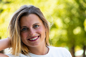 Portrait of a blond young woman