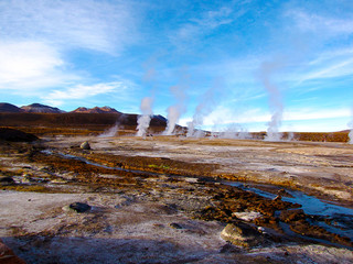 Geyser in the Geyser del Tatio site