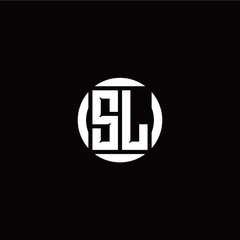 S L initial logo modern isolated with circle template