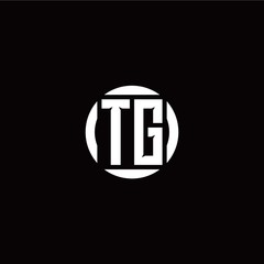 T G initial logo modern isolated with circle template