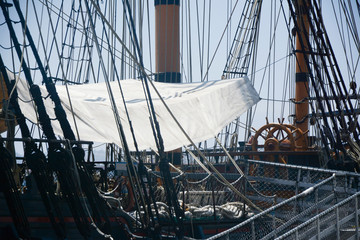 Deck of a Vintage Sail Ship