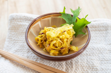 生で刻んだ花オクラ