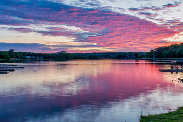 Obraz na płótnie Canvas sunrise Lake Banook Dartmouth N'S'