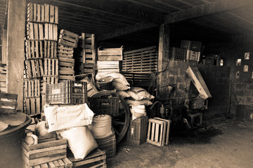 interior of an old building