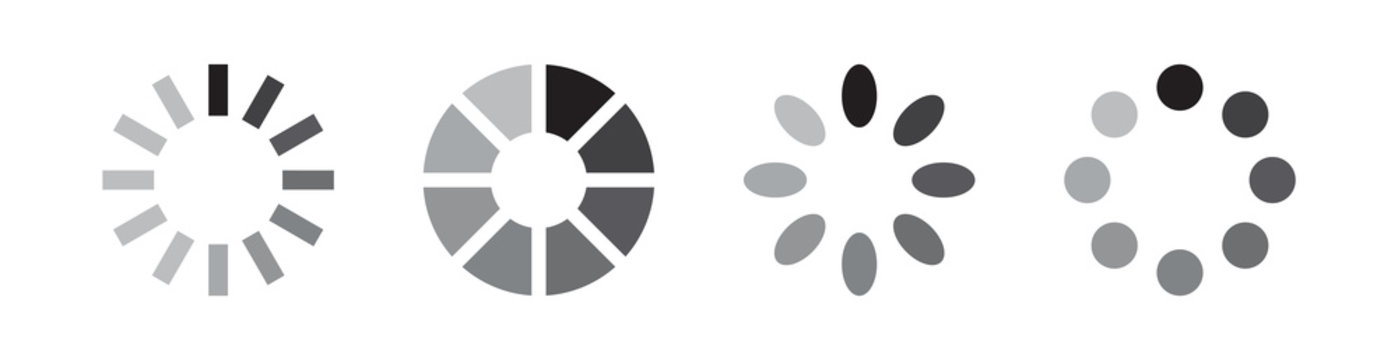 Set of loading icons. loading bar icons