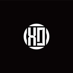 X D initial logo modern isolated with circle template