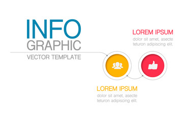 Vector infographic template,  2 steps or options. Data presentation, business concept design for web, brochure, diagram.