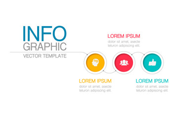 Vector infographic template, circle with 2 steps or options. Data presentation, business concept design for web, brochure, diagram.