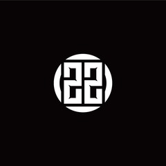 Z Z initial logo modern isolated with circle template