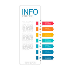 Vertical vector infographic template, 7 steps or options. Data presentation, business concept design for web, brochure, diagram.