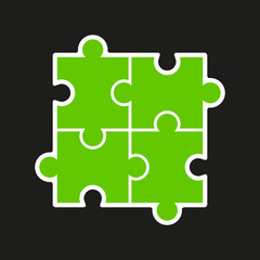 Fototapeta premium Puzzle piece business presentation. Circle infograph. Step process diagram. Section compare banner.