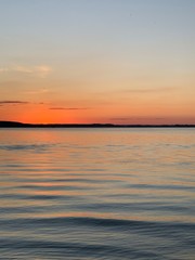 Obraz premium Lovely sunset over the sea. Pastel colours