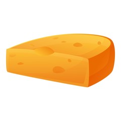 Cheese icon. Cartoon of cheese vector icon for web design isolated on white background