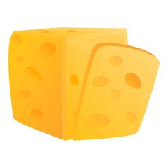 Product cheese icon. Cartoon of product cheese vector icon for web design isolated on white background
