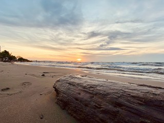 sunset on the beach