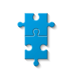 Fototapeta premium Puzzle two piece business presentation infograph. 2 Step process diagram. Section compare banner.