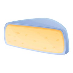Soft cheese icon. Cartoon of soft cheese vector icon for web design isolated on white background