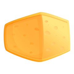 Fresh cheese icon. Cartoon of fresh cheese vector icon for web design isolated on white background