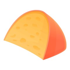 French cheese icon. Cartoon of french cheese vector icon for web design isolated on white background