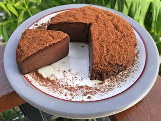 Chocolate no flour, no sugar, no butter cake 