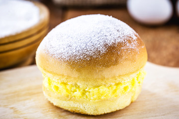 bread with cream and sugar, Brazilian donut called 
