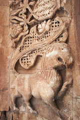 Ornate stonework on Ishak Pasha Palace, Turkey