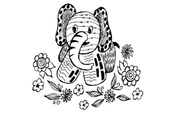 vector illustration of the elephant