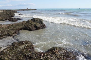 beach blue sea natural background