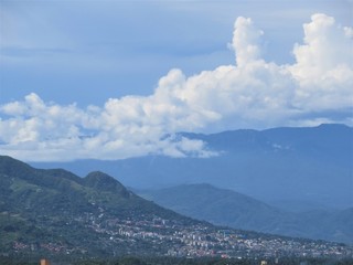 clouds over the mountains in Acapulco, Mexico