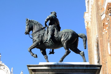 Bartolomeo Colleoni, Venezia monumento equestre, Monumento in Bronzo del Verrocchio
