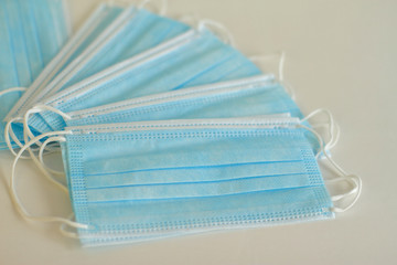 Coronavirus medical mask. protective mask, medical mask or surgical ear-loop face mask isolated