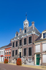 Obraz premium Beautiful historic city hall in the centre of Sneek, Friesland in the Netherlands