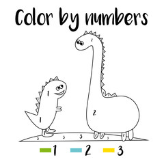 Preschool Counting Activities. Coloring page with colorful illustration. Educational game for children, toddlers and kids pre school age. Printable worksheet