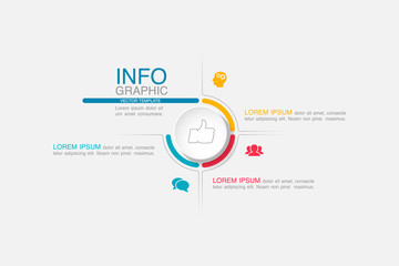 Fototapeta premium Vector iInfographic template for business, presentations, web design.