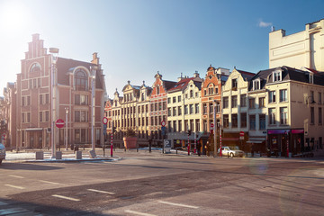 Fototapeta na wymiar old town square in Brussels