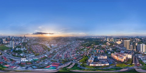 360 Aerial Panorama Level 52_Kuala Lumpur_Malaysia_Bangsar (Early Evening)