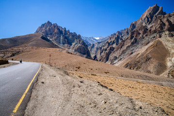 Fatu La Hiway Pass with mountain background Ladakh India